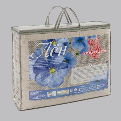 Одеяло Лен Русская сказка (стандарт) тик серый