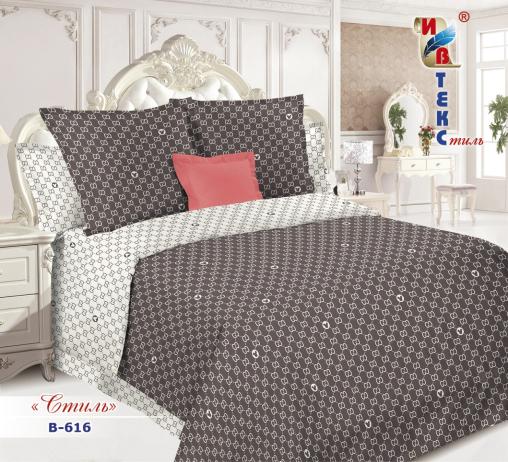 Постельное белье поплин "ИВТЕКС" (размер: 2,0 сп., дизайн: B-616 Стиль)