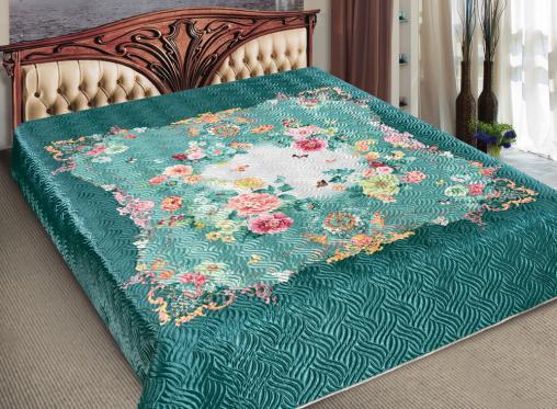 Покрывало шелк "Катрина" (размер: 200x220, дизайн: "Цветник")