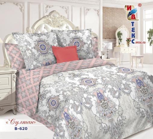 Постельное белье поплин "ИВТЕКС" (размер: семейный, дизайн: B-620 Султан)