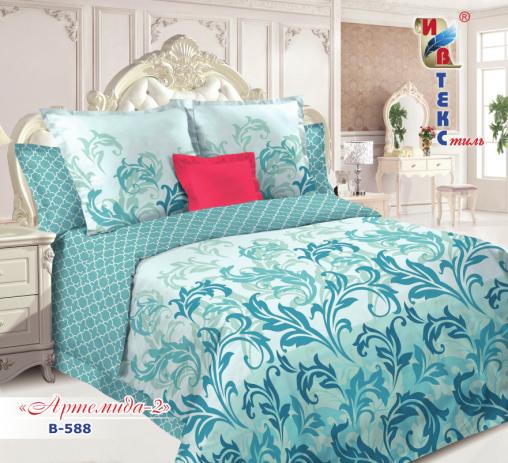 Постельное белье поплин "ИВТЕКС" (размер: 1,5 сп., дизайн: В-588 Артемида-2)