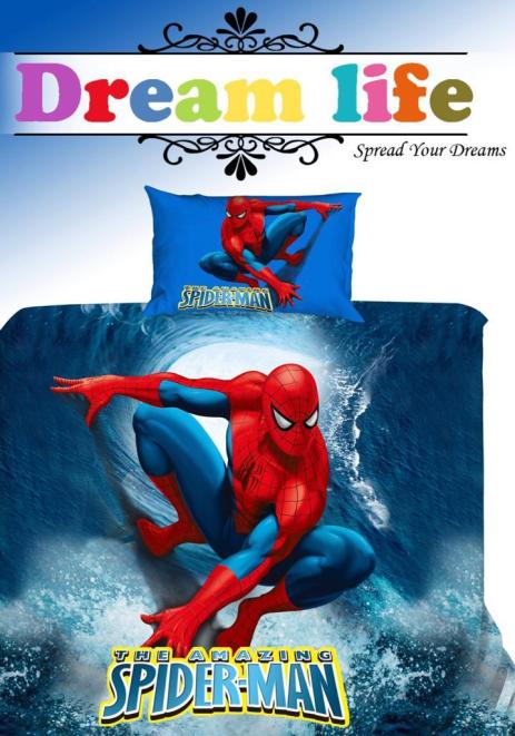 Постельное белье "ПОПЛИН" (детский) (размер: 1,5 сп., дизайн: С-040 "Spider-Man-2")