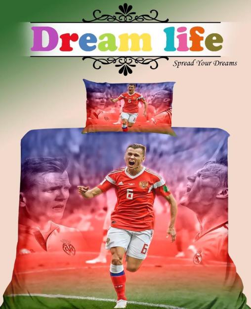 Постельное белье "ПОПЛИН" (детский) (размер: 1,5 сп., дизайн: "Футболист-1")