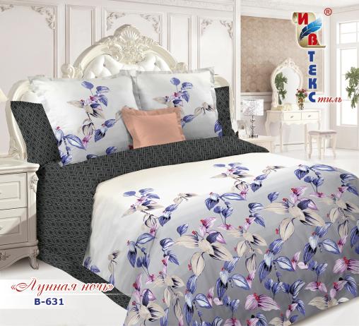 Постельное белье поплин "ИВТЕКС" (размер: семейный, дизайн: В-631 Лунная ночь)