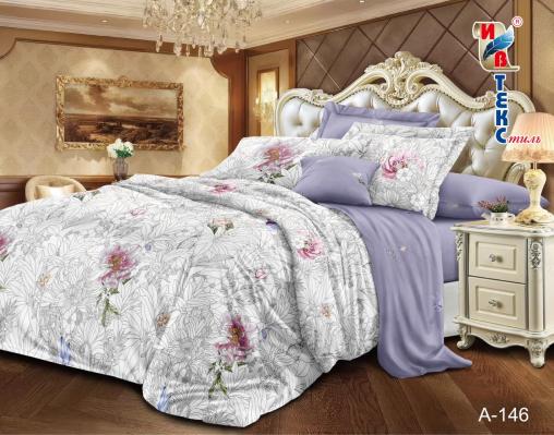 Постельное белье "ИВТЕКС" (сатин) (размер: 2,0 сп. с простыней 220*240, дизайн: A-146)