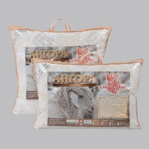 Подушка Ангора (комфорт+) Русская сказка (тик) стеганый 2-х кам. на молнии